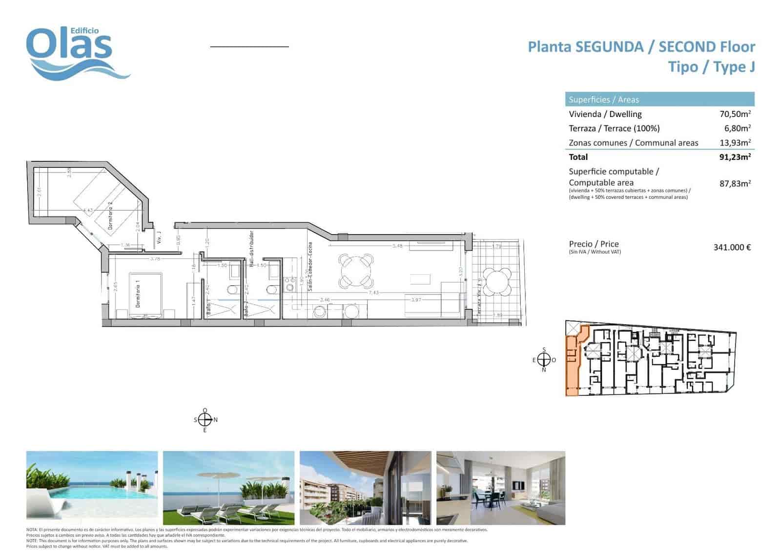 2 camera da letto Appartamento in vendita in Guardamar del Segura con piscina - 341.000 € (Rif: 9896206)