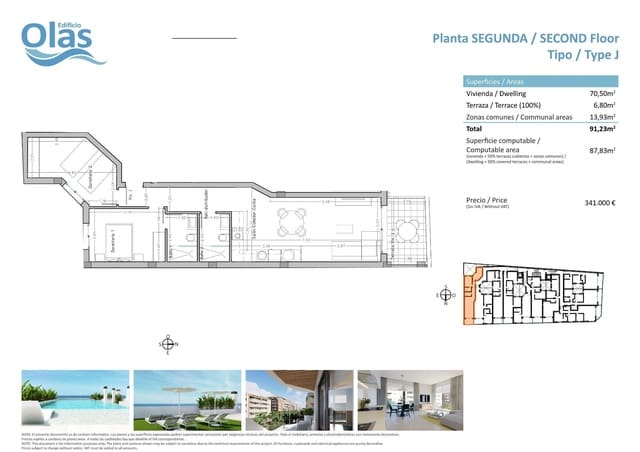 2 camera da letto Appartamento in vendita in Guardamar del Segura con piscina - 341.000 € (Rif: 9896206)