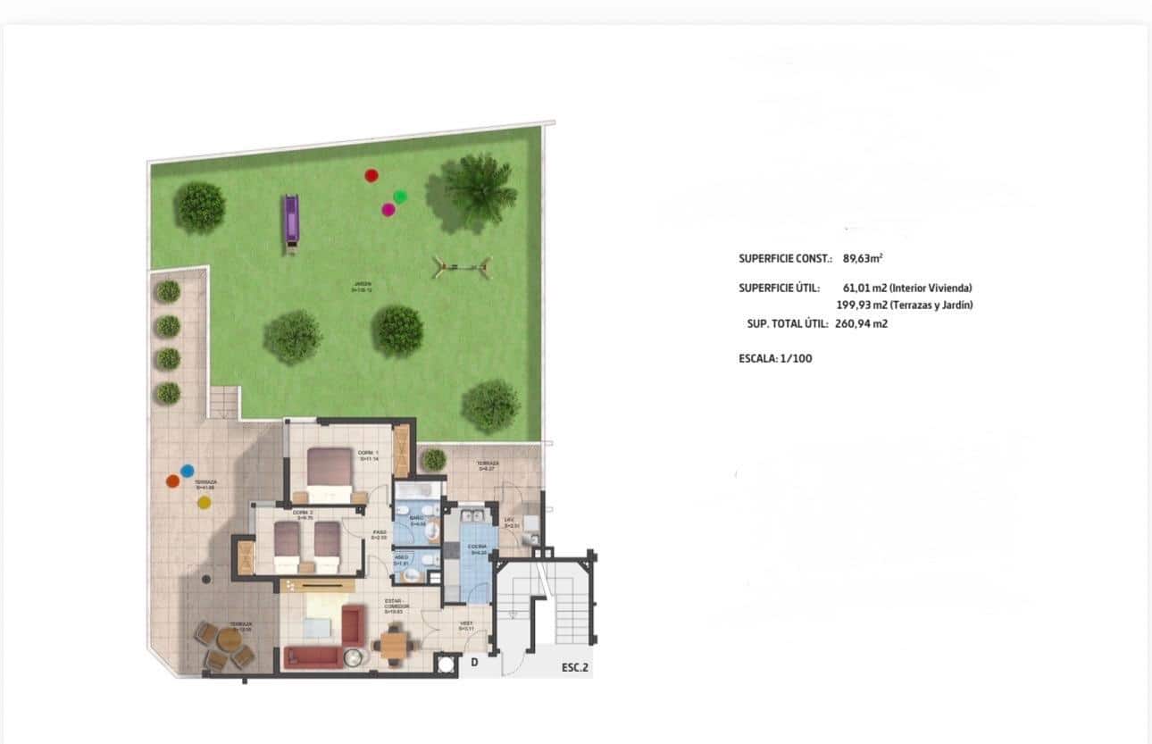 2 sovrum Lägenhet till salu i Aguilas med pool garage - 275 000 € (Ref: 10063465)