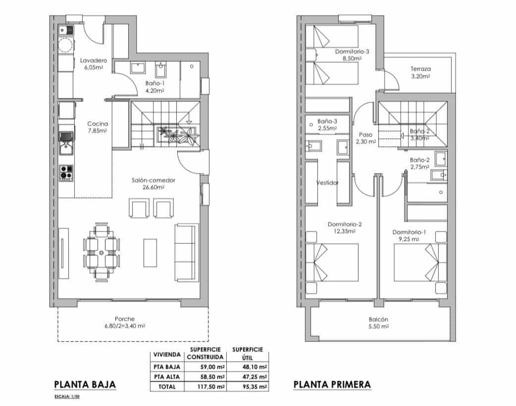 3 quarto Moradia para venda em Aguilas - 360 000 € (Ref: 9456655)