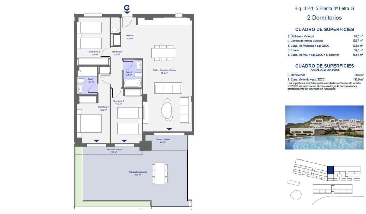 3 quarto Apartamento para venda em San Juan de los Terreros com piscina garagem - 341 000 € (Ref: 9470798)