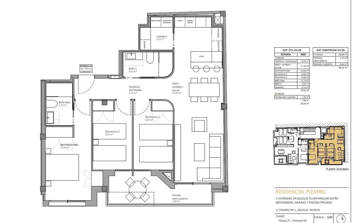 3 sypialnia Mieszkanie na sprzedaż w Aguilas z garażem - 230 000 € (Ref: 9599569)