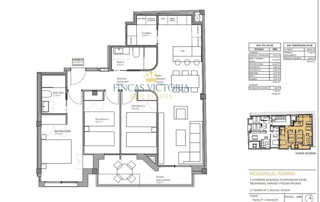 3 camera da letto Appartamento in vendita in Aguilas con garage - 230.000 € (Rif: 9599569)