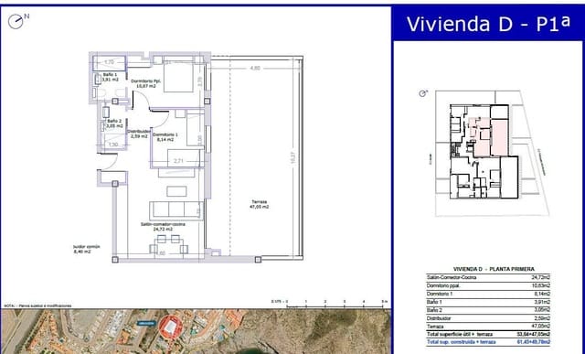 2 chambre Appartement à vendre à El Hornillo, Aguilas - 240 000 € (Ref: 9629994)