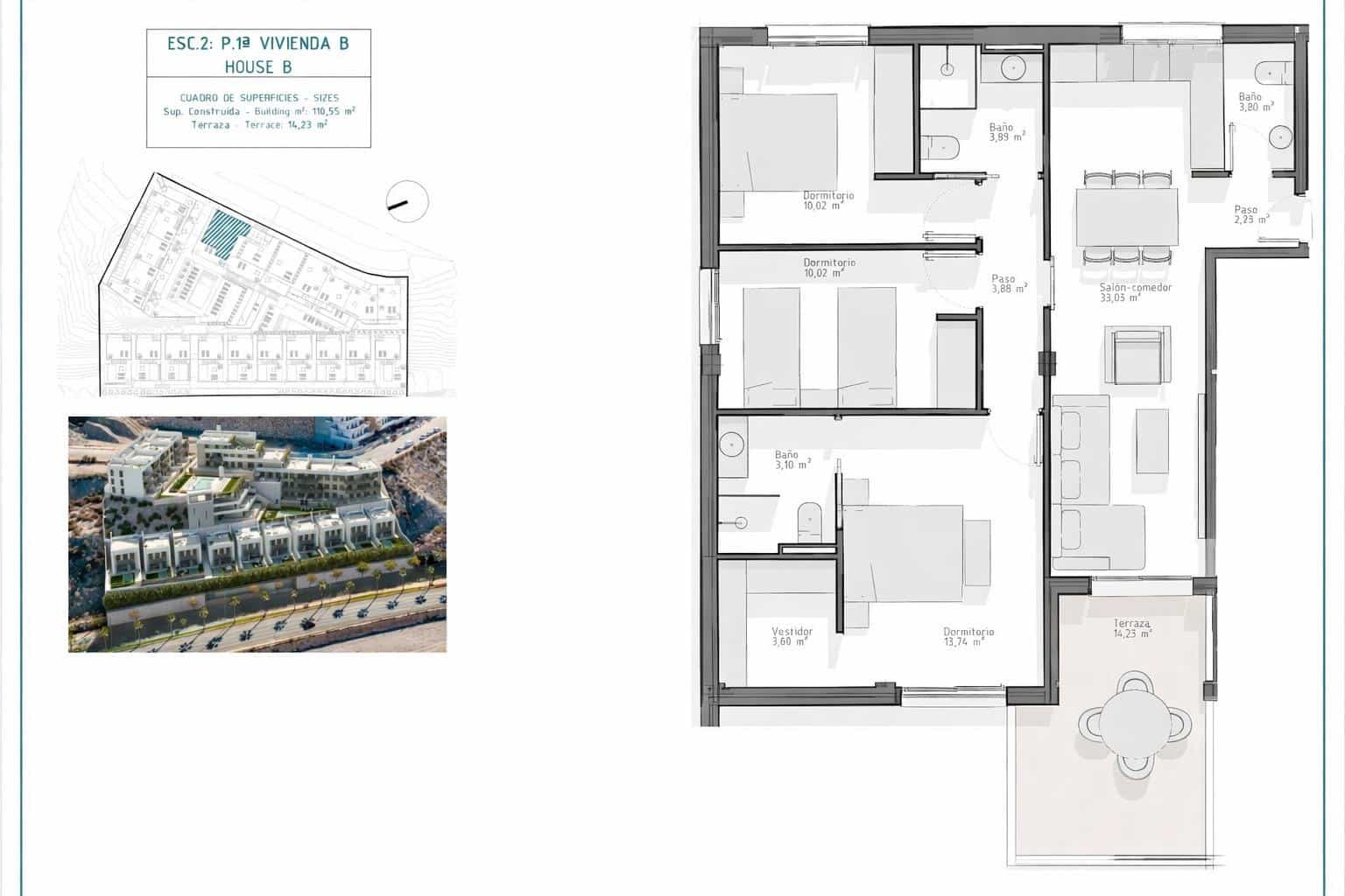 2 slaapkamer Appartement te koop in Aguilas met zwembad garage - € 267.000 (Ref: 9861886)
