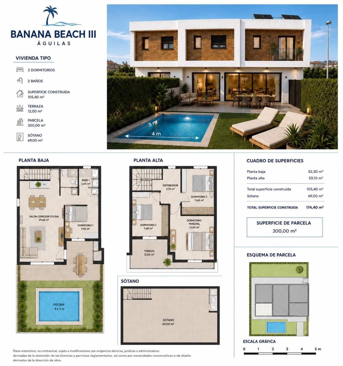 3 sypialnia Willa na sprzedaż w Aguilas z basenem - 345 000 € (Ref: 9865221)