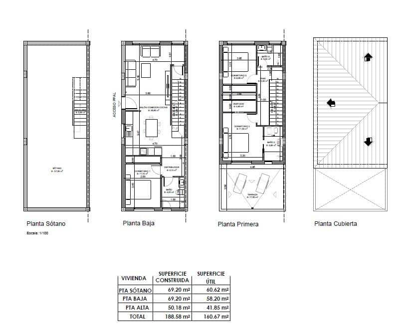 3 sovrum Villa till salu i Aguilas med pool - 375 000 € (Ref: 9865222)