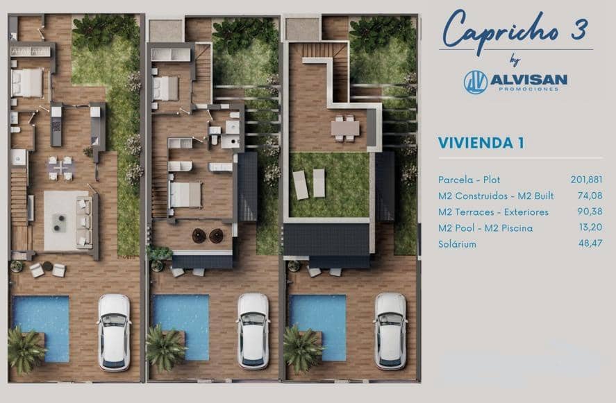 3 bedroom Villa for sale in San Pedro del Pinatar with pool - € 479,000 (Ref: 9936422)