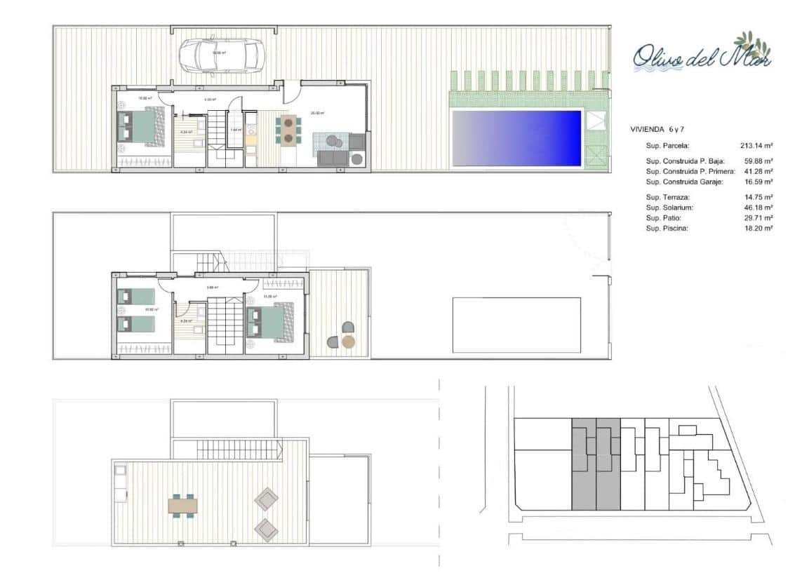 3 sovrum Villa till salu i Los Alcazares med pool garage - 419 900 € (Ref: 9966681)