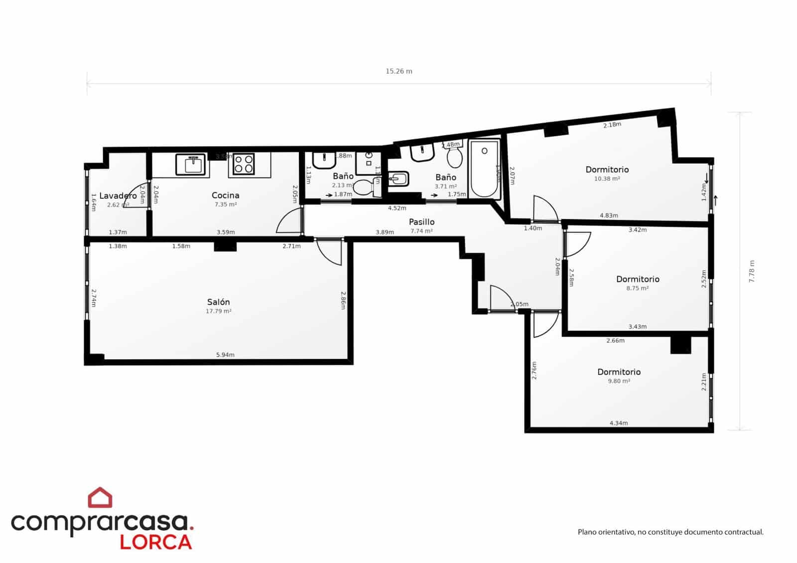 3 bedroom Flat for sale in Lorca with garage - € 139,900 (Ref: 9440168)