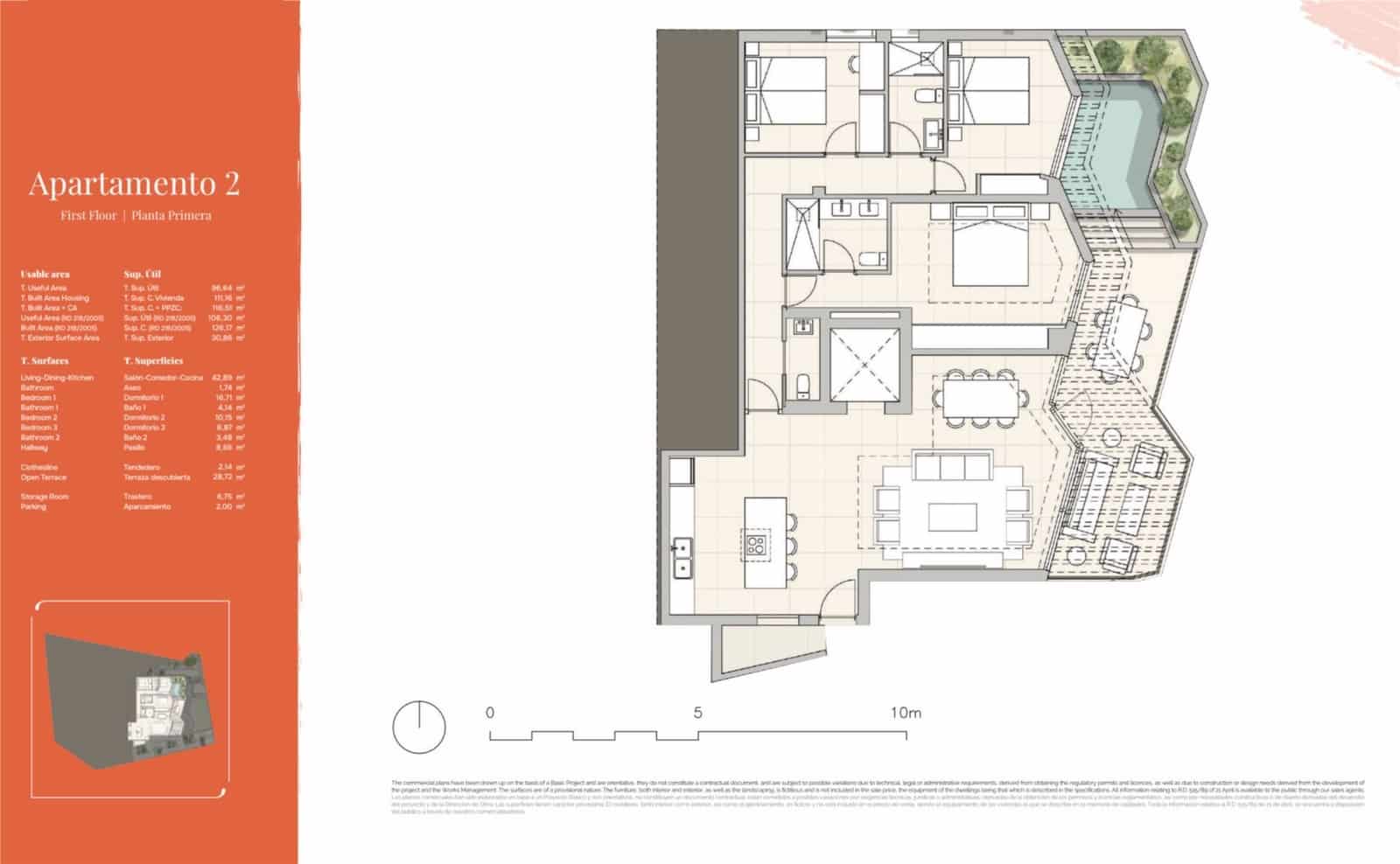 3 sovrum Lägenhet till salu i Malaga stad med pool garage - 1 365 000 € (Ref: 9361945)