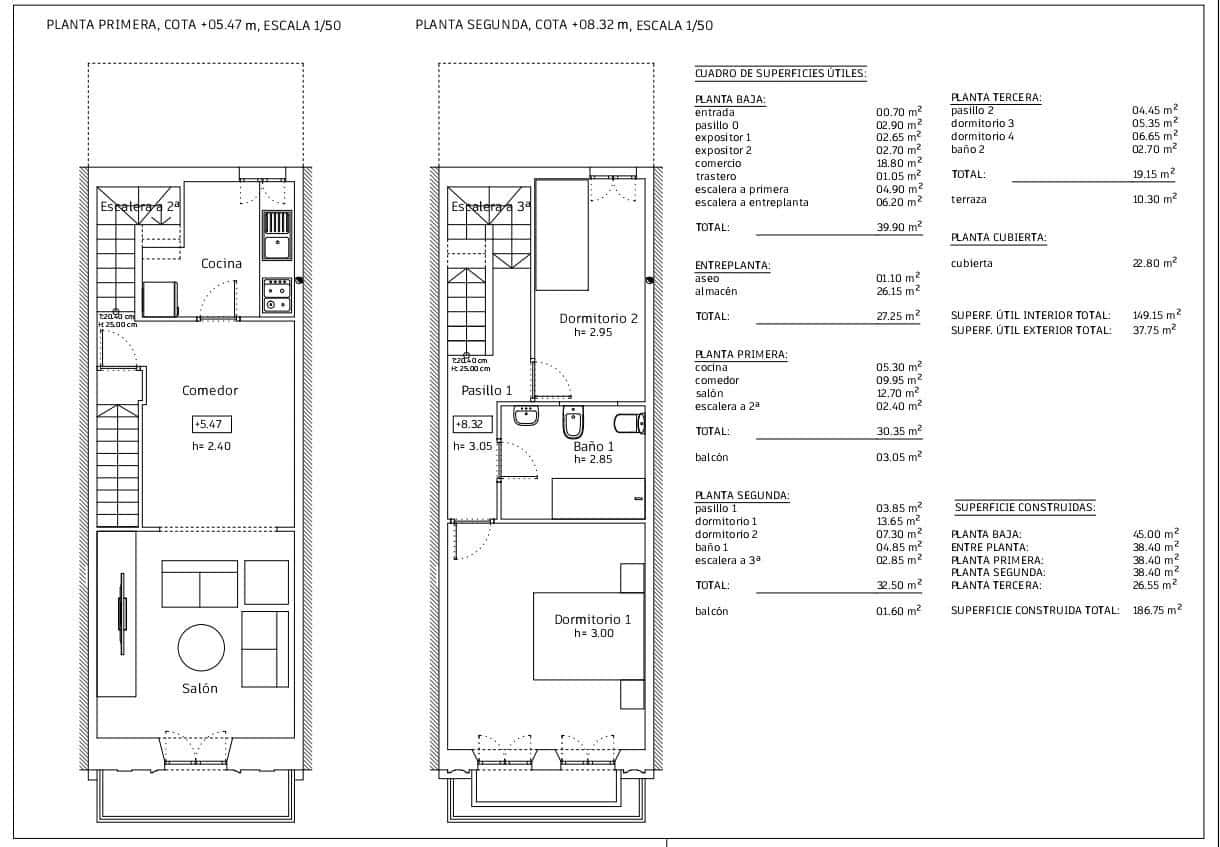 4 makuuhuone Rivitalo myytävänä paikassa Sevilla kaupunki - 985 000 € (Ref: 9197985)
