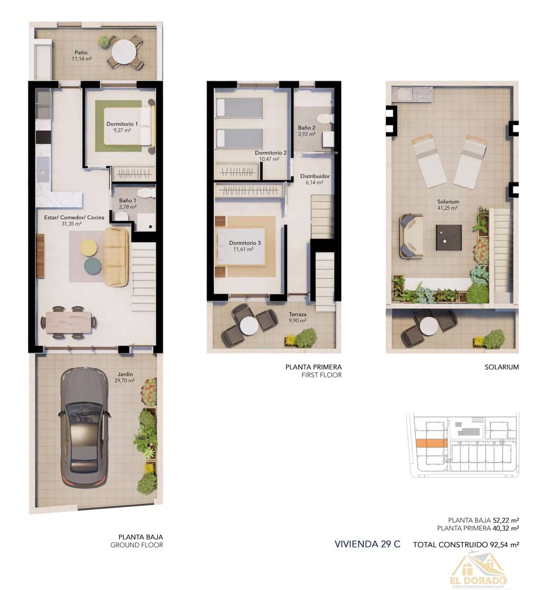 3 sypialnia Apartament na sprzedaż w Pilar de la Horadada z basenem garażem - 325 000 € (Ref: 7412260)