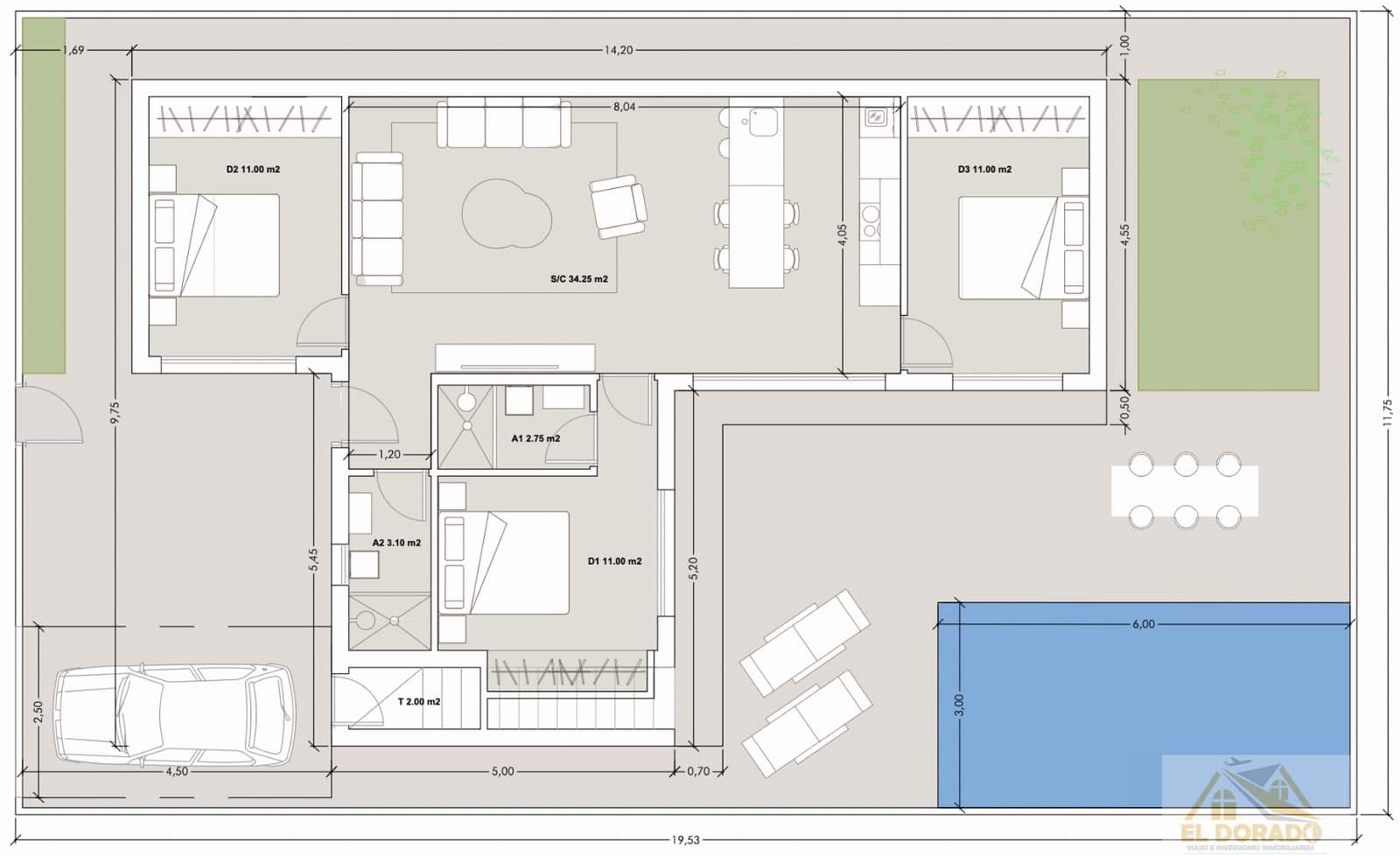 3 soveværelse Villa til salg i Roldan med swimmingpool garage - € 389.900 (Ref: 9160629)
