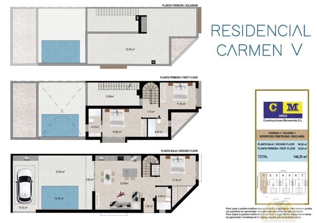 3 slaapkamer Villa te koop in Ciudad, San Javier met zwembad - € 287.900 (Ref: 9491181)