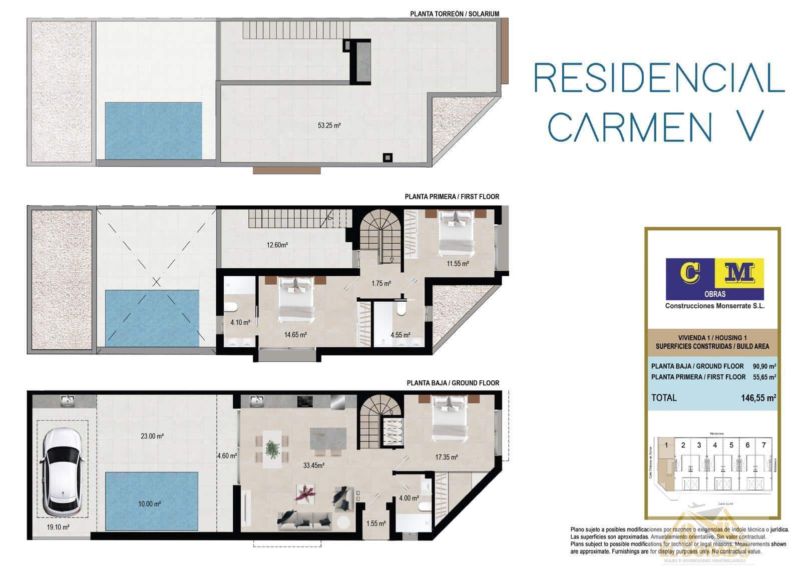 3 sypialnia Willa na sprzedaż w San Javier z basenem garażem - 299 000 € (Ref: 9656121)