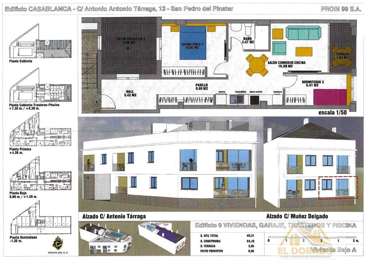 2 sovrum Lägenhet till salu i Lo Pagan med pool - 351 425 € (Ref: 9674241)