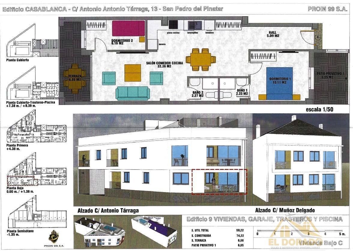 2 soveværelse Lejlighed til salg i Lo Pagan med swimmingpool garage - € 388.425 (Ref: 9714955)