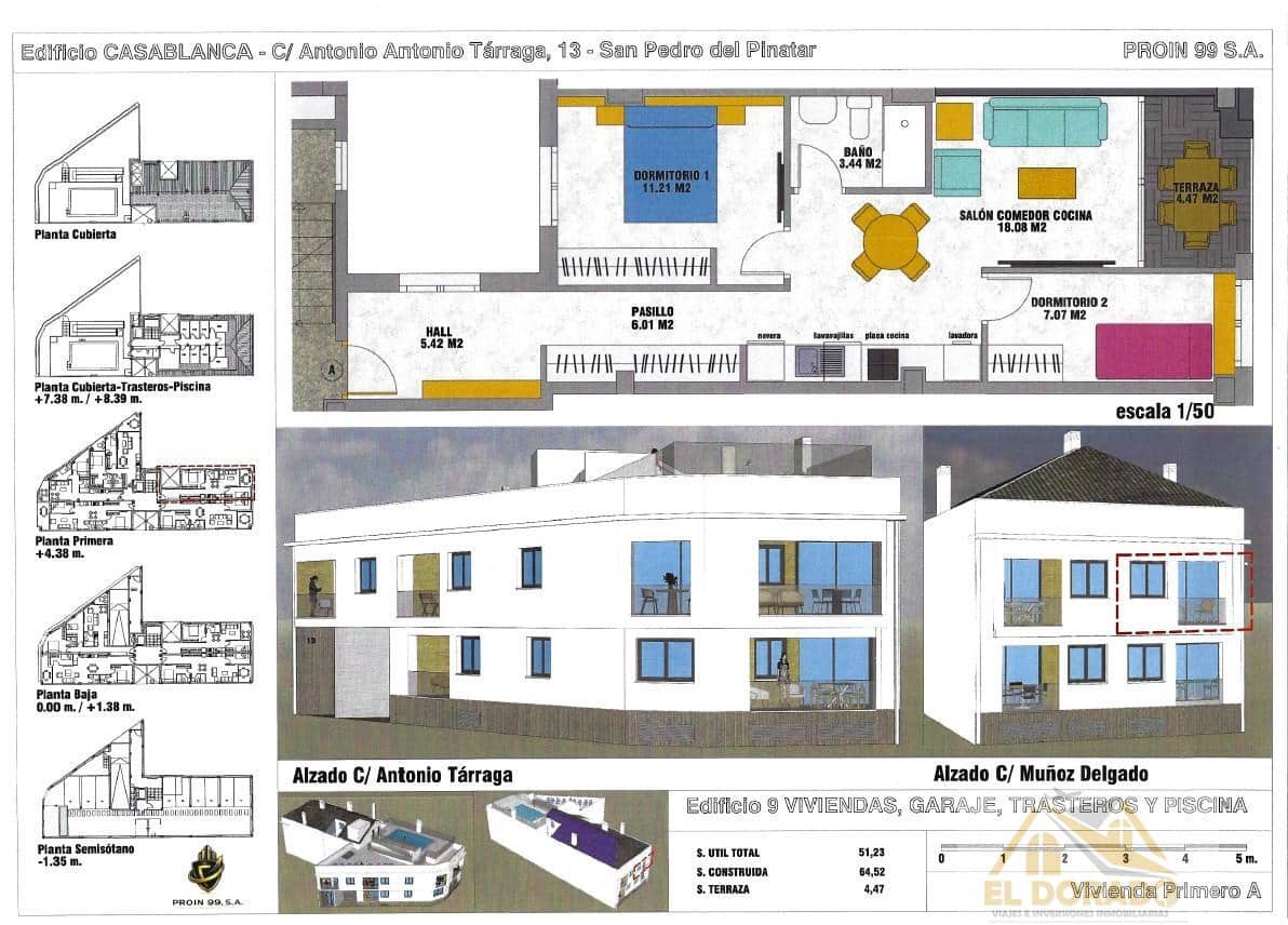 2 sypialnia Apartament na sprzedaż w Lo Pagan z basenem garażem - 388 425 € (Ref: 9714955)