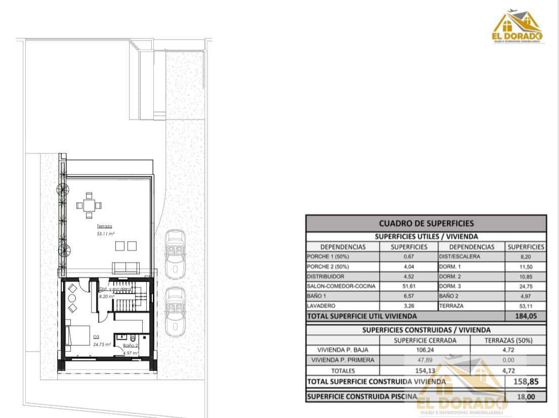 3 soverom Villa til salgs i Benferri med svømmebasseng garasje - € 396 000 (Ref: 9752046)