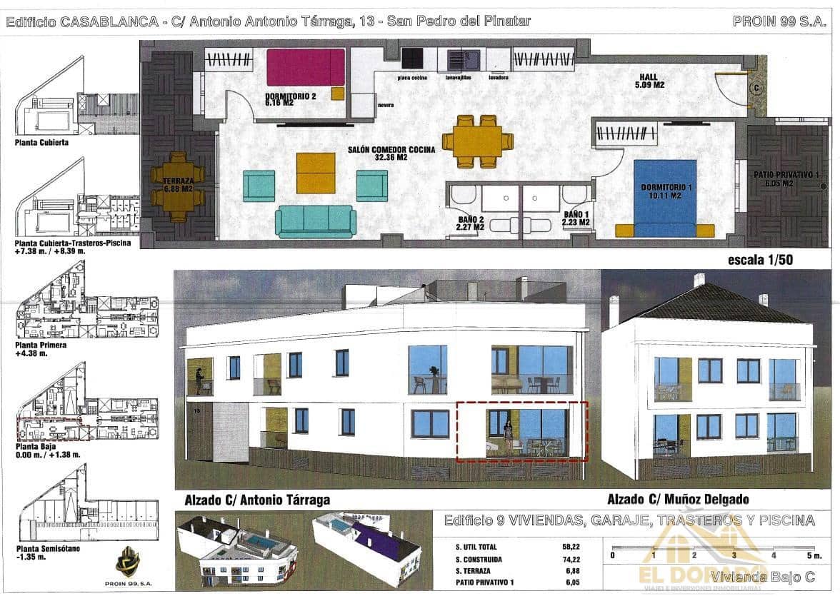 2 sypialnia Apartament na sprzedaż w Lo Pagan z basenem - 351 425 € (Ref: 9833991)