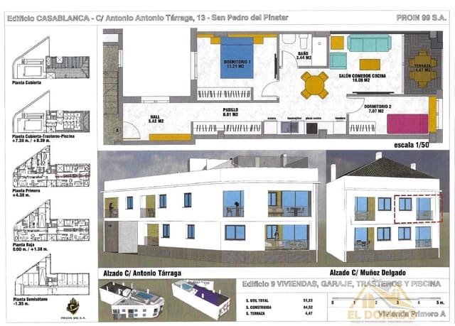 2 sovrum Lägenhet till salu i Lo Pagan, San Pedro del Pinatar med pool - 351 425 € (Ref: 9833991)