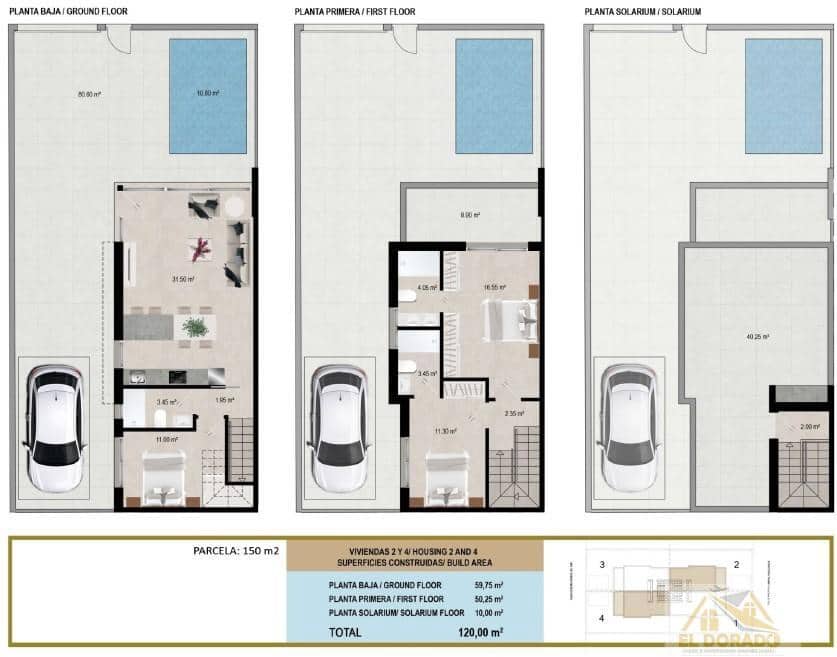 3 bedroom Villa for sale in Santiago de la Ribera with pool garage - € 376,500 (Ref: 9954480)