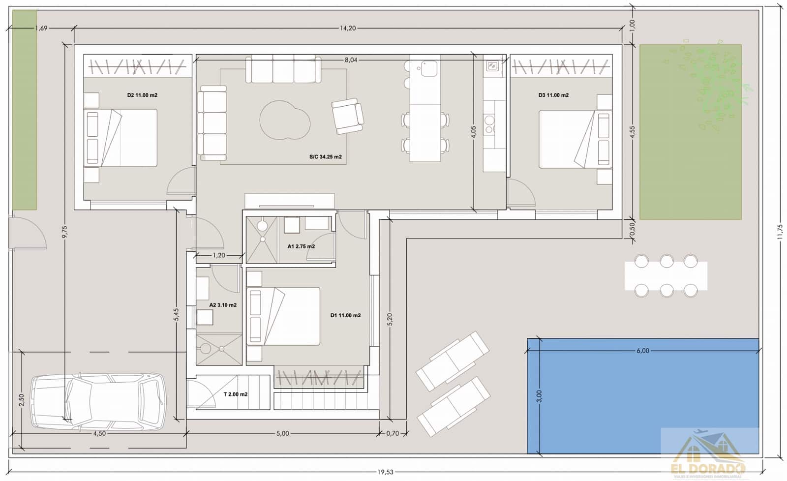 3 soverom Villa til salgs i Roldan med svømmebasseng garasje - € 389 900 (Ref: 9981644)
