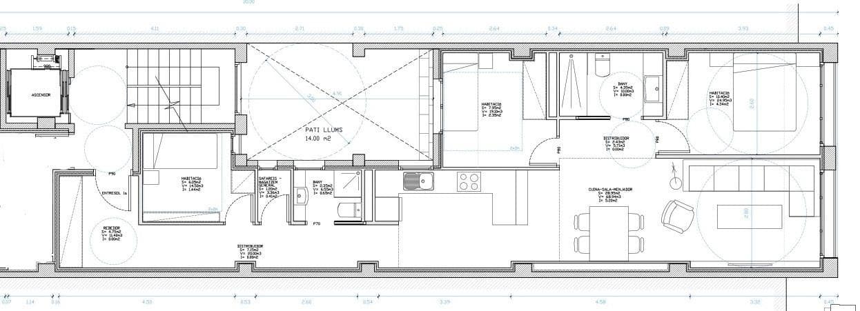 3 sovrum Lägenhet att hyra i Santa Coloma de Gramenet - 2 580 € (Ref: 9270103)