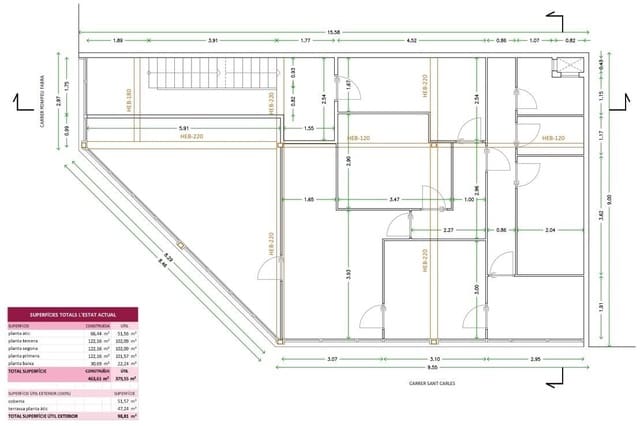 Pensión/Hostal de 11 habitaciones en Santa Coloma de Gramenet en alquiler - 11.000 € (Ref: 9270144)