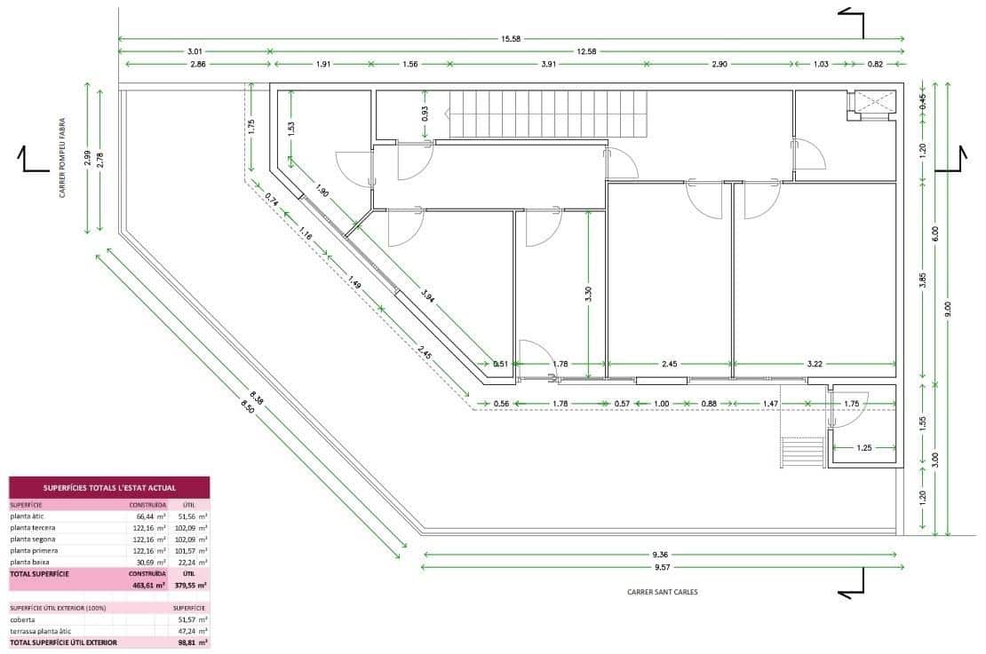 15 chambre Chambres d'Hôtes/B&B à vendre à Santa Coloma de Gramenet - 1 100 000 € (Ref: 9270175)