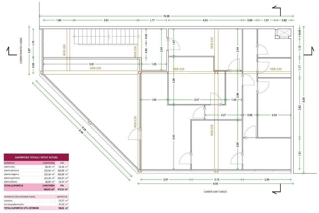 Oficina de 11 habitaciones en Santa Coloma de Gramenet en venta - 1.350.000 € (Ref: 9270207)