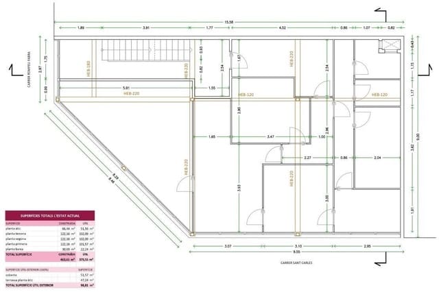 Oficina de 11 habitaciones en Santa Coloma de Gramenet en venta - 1.350.000 € (Ref: 9270207)
