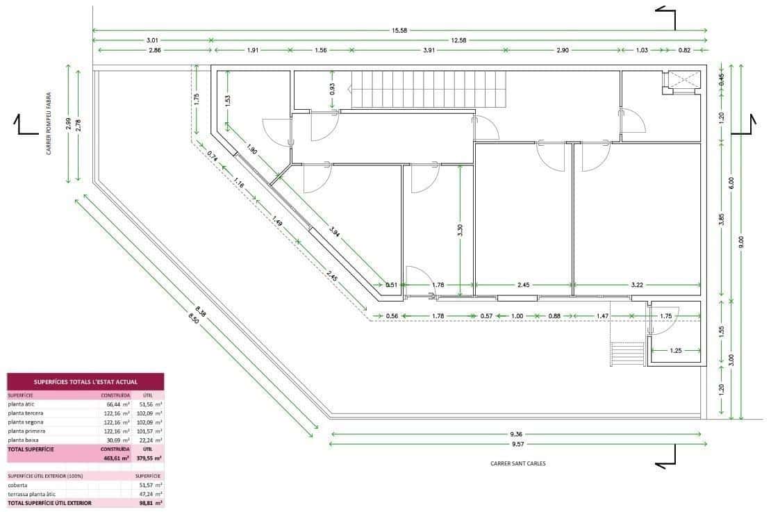 Oficina de 11 habitaciones en Santa Coloma de Gramenet en venta - 1.350.000 € (Ref: 9270207)