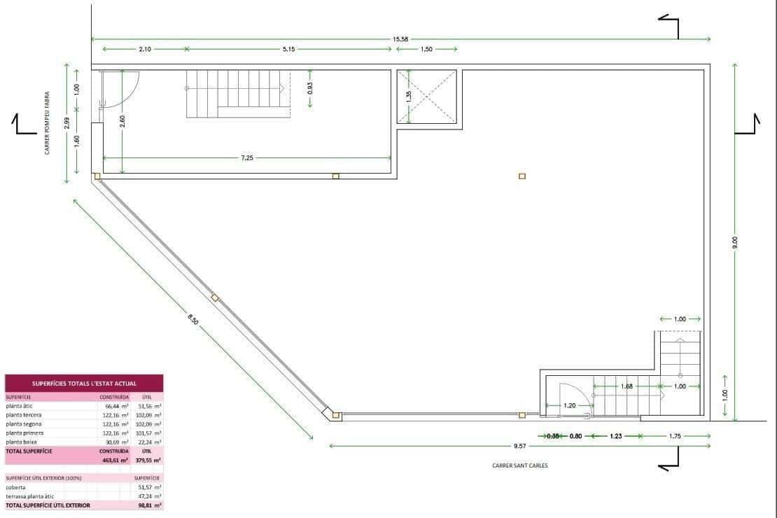 Oficina de 11 habitaciones en Santa Coloma de Gramenet en venta - 1.350.000 € (Ref: 9270207)