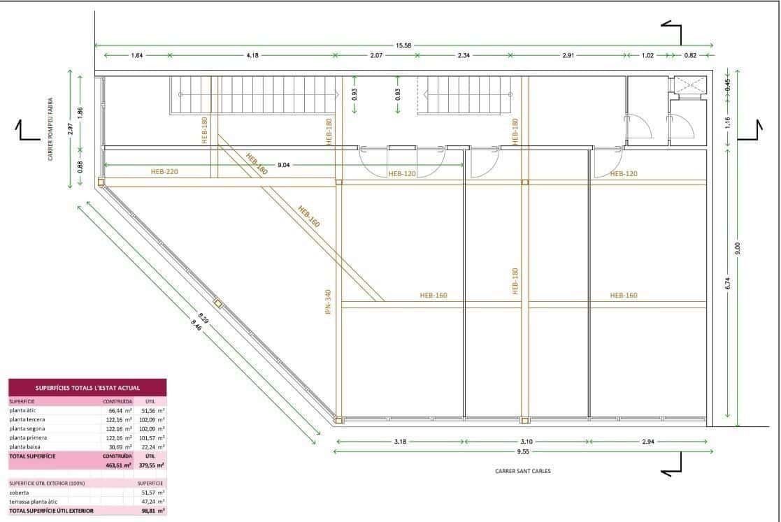 Oficina de 11 habitaciones en Santa Coloma de Gramenet en venta - 1.350.000 € (Ref: 9270207)