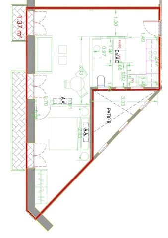 1 makuuhuone Asunto myytävänä paikassa Eixample, Barcelona kaupunki - 355 000 € (Ref: 9891156)