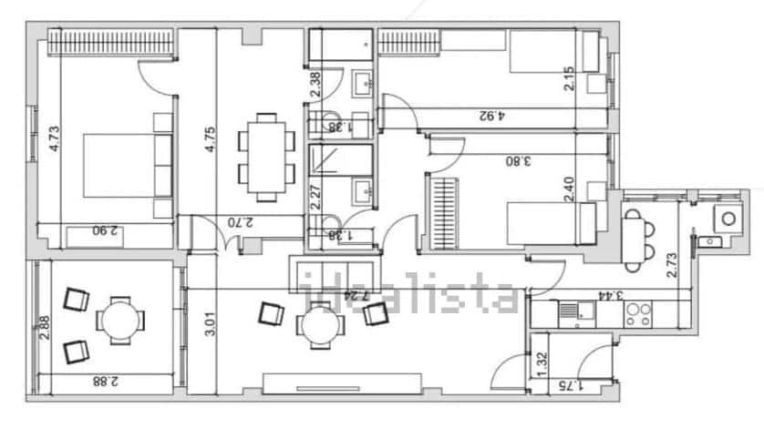 4 sypialnia Mieszkanie na sprzedaż w Miasto Malaga - 340 000 € (Ref: 9506105)