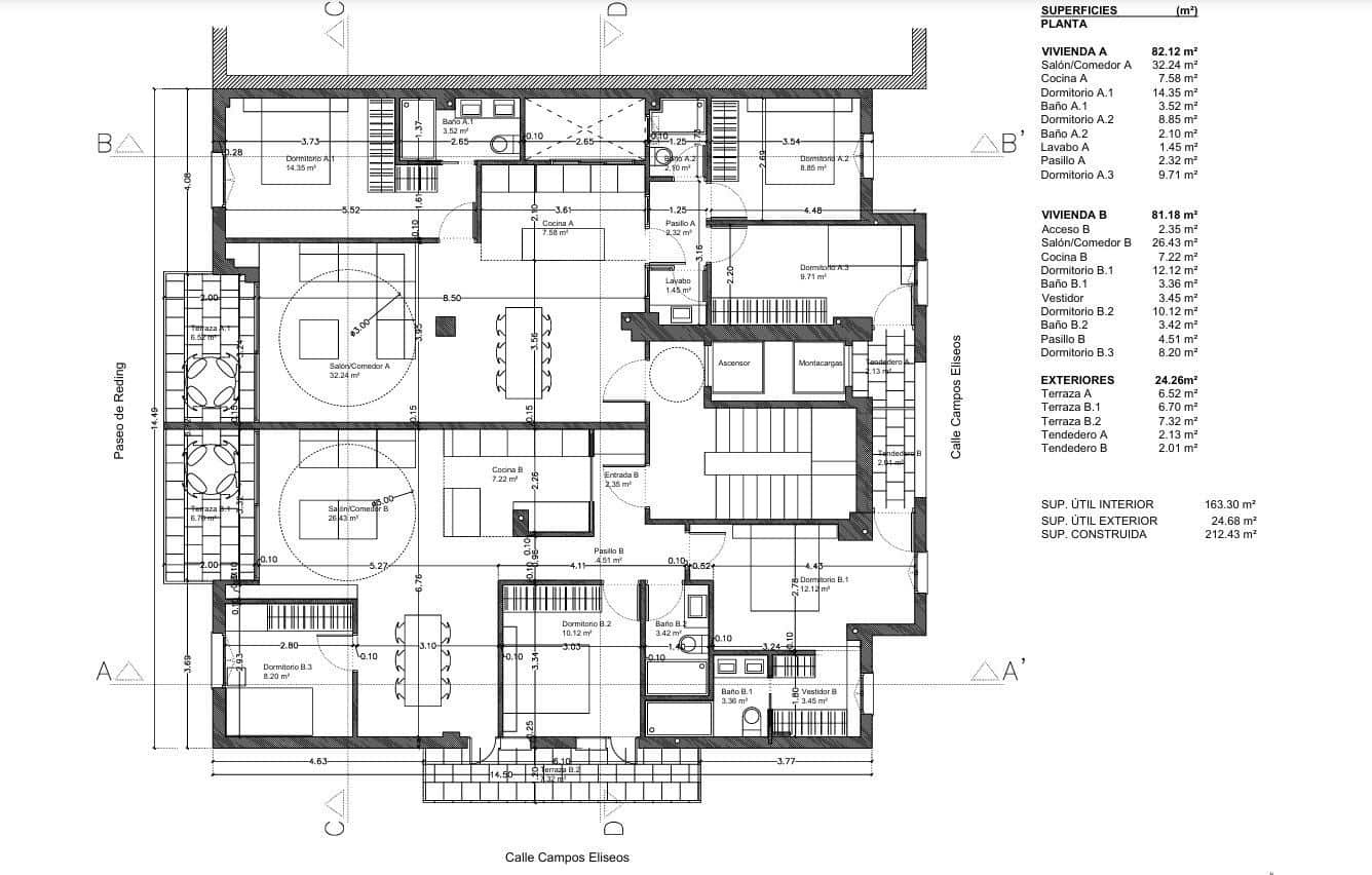 Piso de 3 habitaciones en Málaga ciudad en venta - 930.000 € (Ref: 9506151)