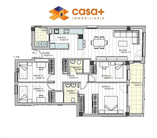 4 Zimmer Wohnung zu verkaufen in Málaga Stadt mit Pool Garage - 539.000 € (Ref: 9752129)