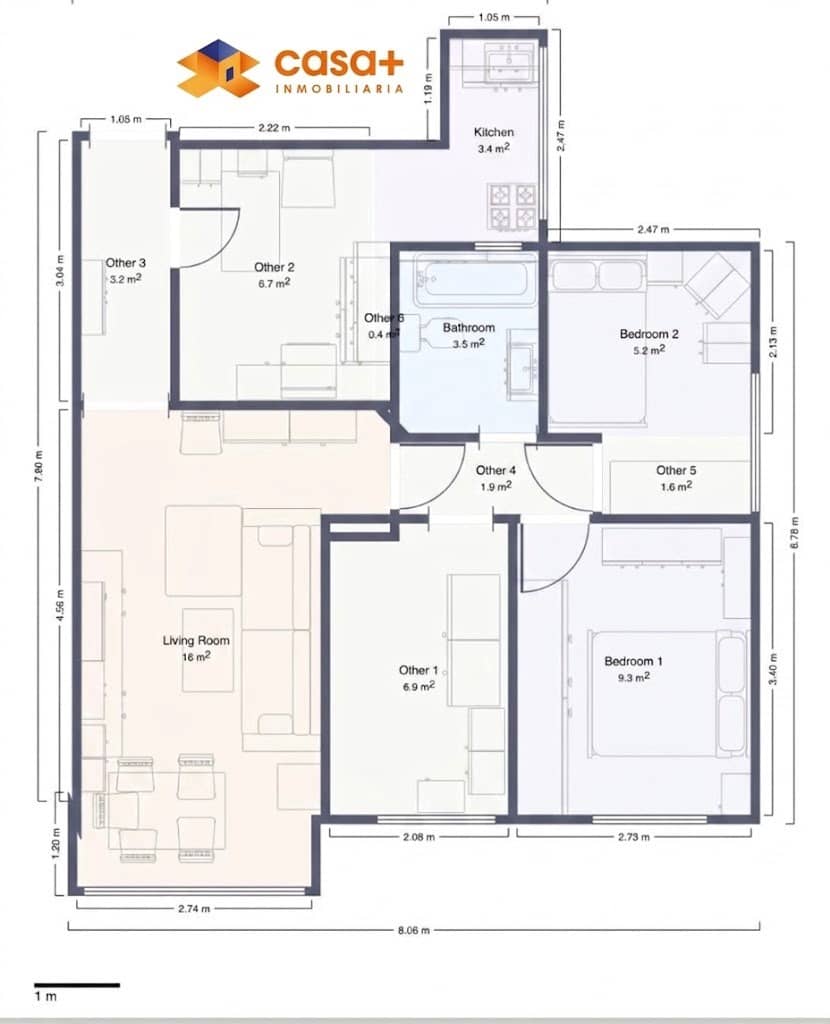 3 sovrum Lägenhet till salu i Malaga stad - 260 000 € (Ref: 9788721)
