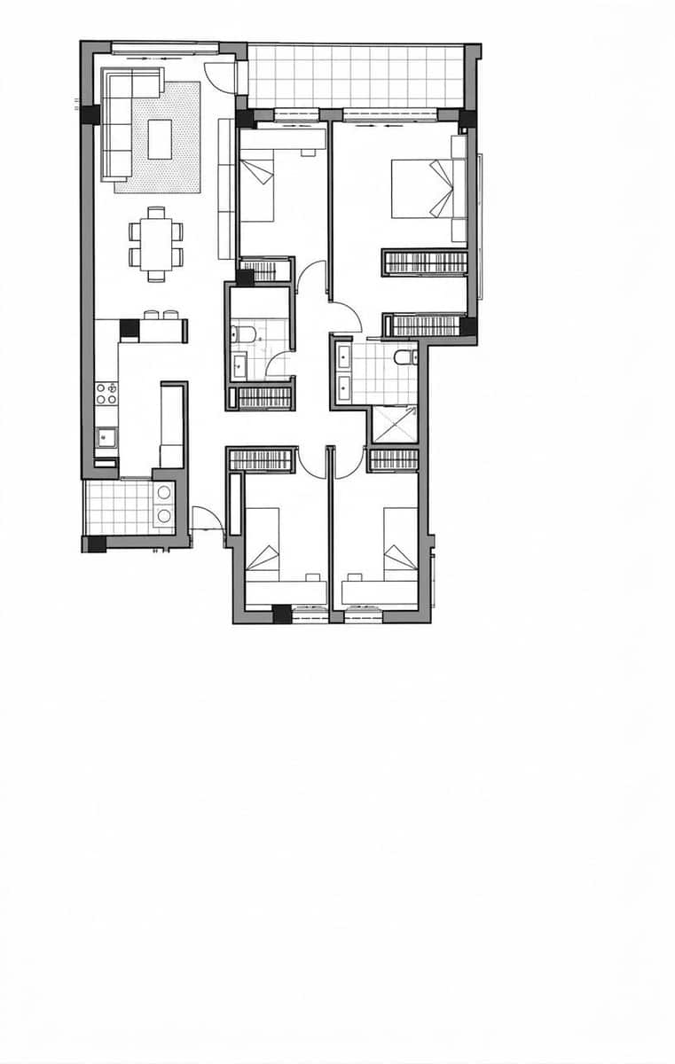 4 Zimmer Wohnung zu verkaufen in Malaga Stadt mit Pool Garage - 547.000 € (Ref: 9981315)