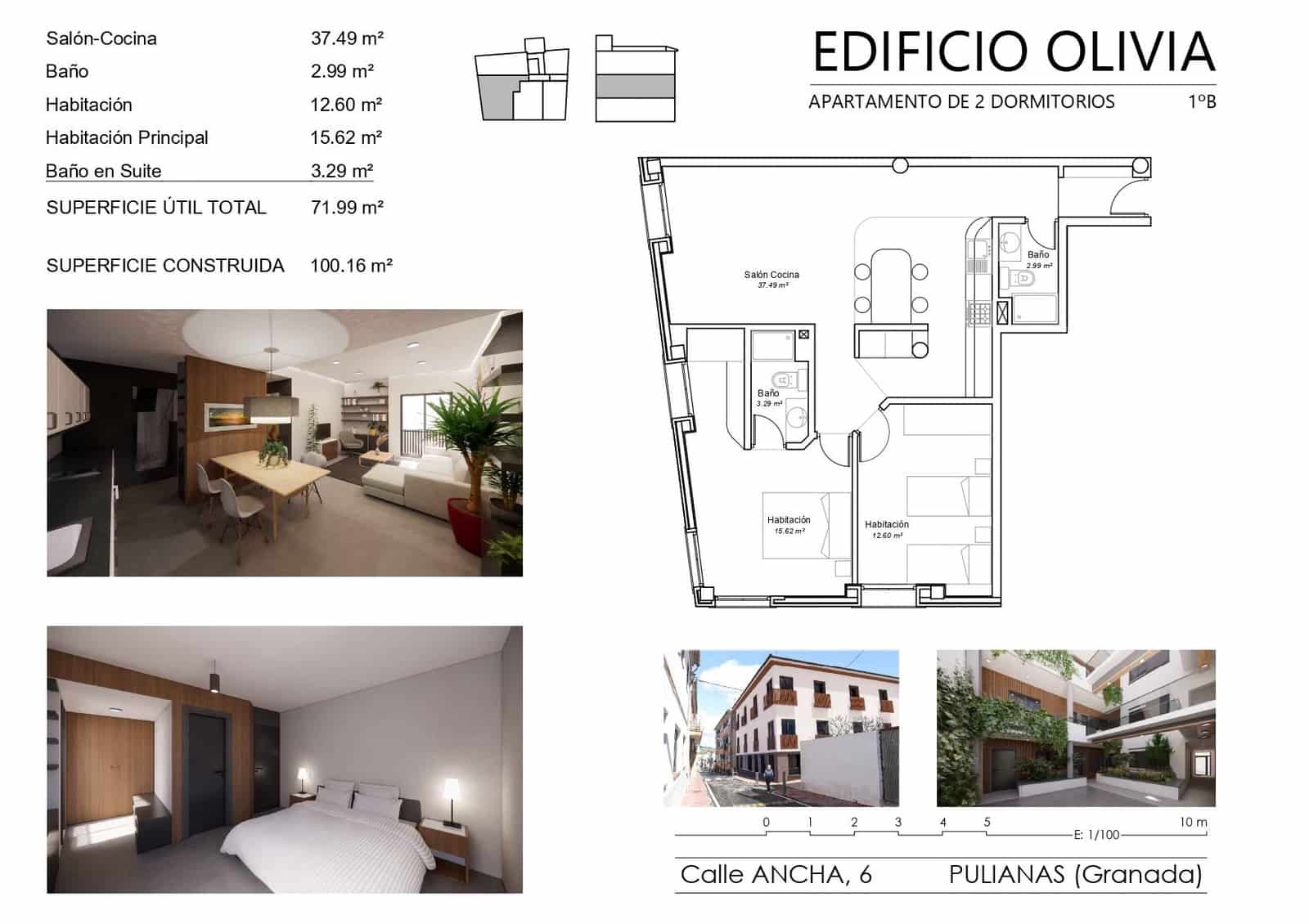 2 bedroom Flat for sale in Pulianas with garage - € 175,617 (Ref: 9674881)