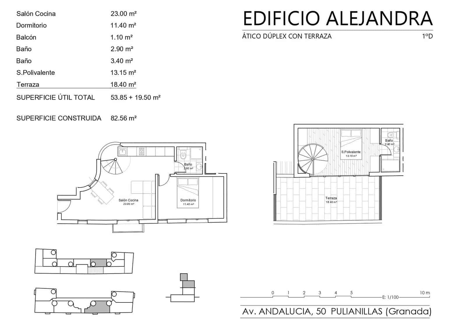 Piso de 2 habitaciones en Pulianas en venta con garaje - 136.040 € (Ref: 9674927)