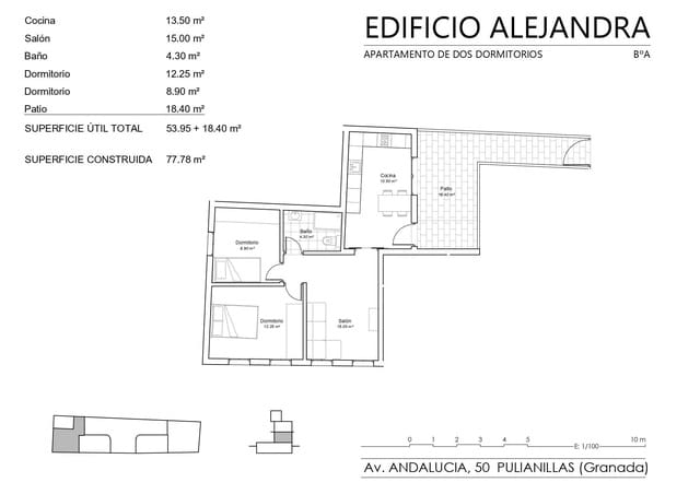 3 bedroom Flat for sale in Pulianas with garage - € 187,340 (Ref: 9674928)