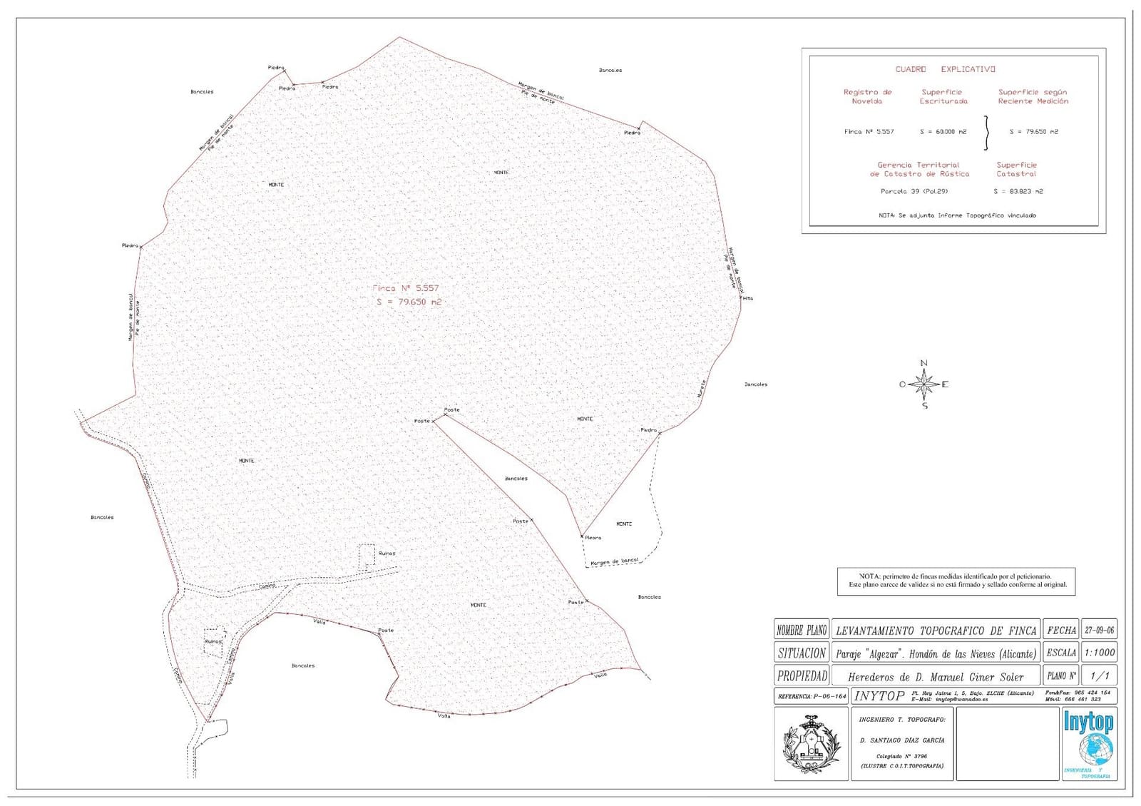 Grunde uden byggetilladelser til salg i Hondon de las Nieves - € 85.000 (Ref: 7985041)