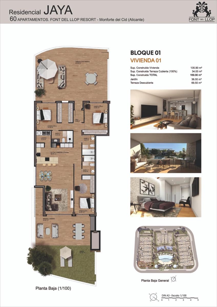 2 soveværelse Lejlighed til salg i Monforte del Cid med swimmingpool - € 255.000 (Ref: 9847997)