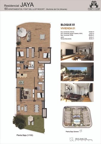 2 soveværelse Lejlighed til salg i Monforte del Cid med swimmingpool - € 255.000 (Ref: 9847997)