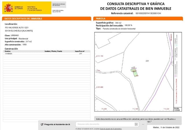 5 slaapkamer Finca/Landhuis te koop in Valverde, Elche / Elx - € 460.000 (Ref: 9848010)