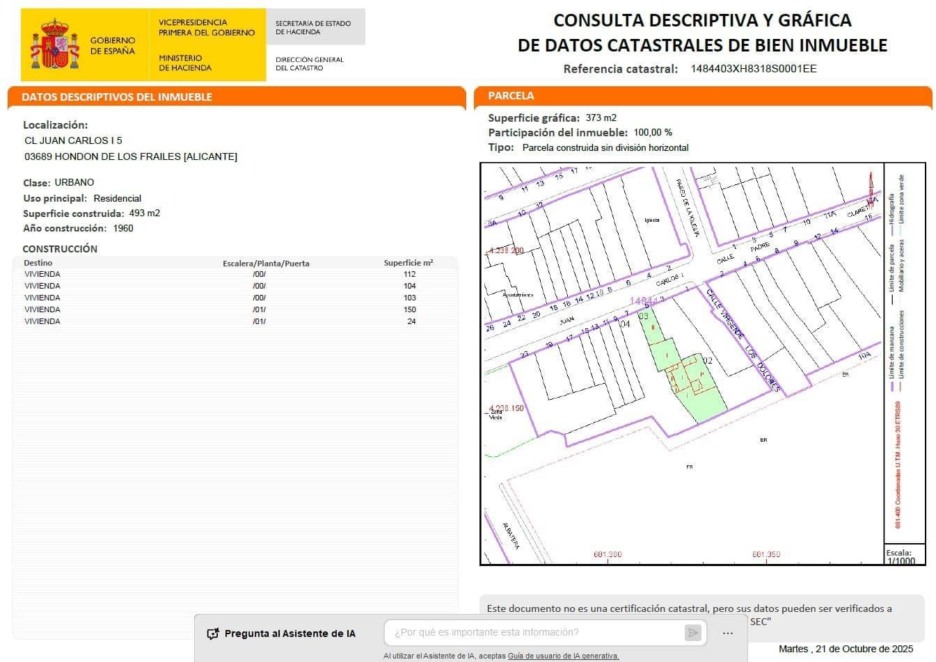 3 soveværelse Byhus til salg i Hondon de los Frailes - € 107.000 (Ref: 9848017)
